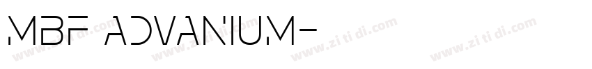 MBF Advanium字体转换